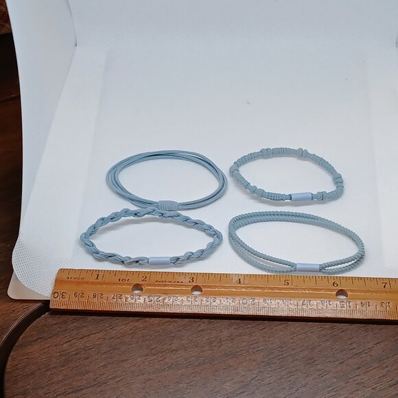 NWOT Set of 4 Blue Adjustable Braided Cloth/String Bracelet Jewelry Acc. #11 - Picture 4 of 10
